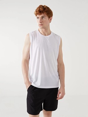 LC Waikiki Beyaz Bisiklet Yaka Erkek Kolsuz Tişört