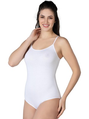 Beruflic Beyaz Mı Angel 1415 Modal Cotton Çıtçıtlı Ince Askılı Body