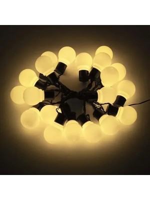 Store Mania Ieg™ 5 Metre 28 LED Mini Top Işık Sarı Fişli Siyah Kablo