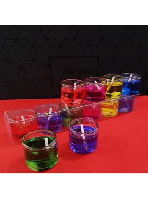 Store Mania Ieg™ Dekoratif Jel Formunda Renkli Mum 6 Adet