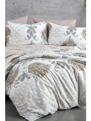 Tkçtb Çift Kişilik Nevresim Takımı Pamuklu Bej Asalet Tkçtb