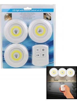 Store Mania Ieg™ Yuvarlak 3 Parça  Dokunmatik - Kumandalı Lamba Seti ()