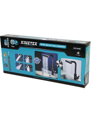 Store Mania Ieg™ Siyah Geniş - Şelale 4 Fonksiyonlu - 360 Derece Oynar Başlık Uzun Kuğu Batarya ()