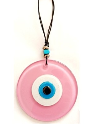 Store Mania Ieg™ Pembe Renk Cam Nazar Boncuklu El Yapımı Özel Tasarım Duvar Süsü Hediyelik Eşya