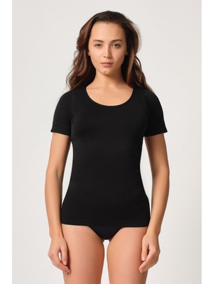 Beruflic Siyah Mı Angel 5004 Soft Yarım Kollu Atlet