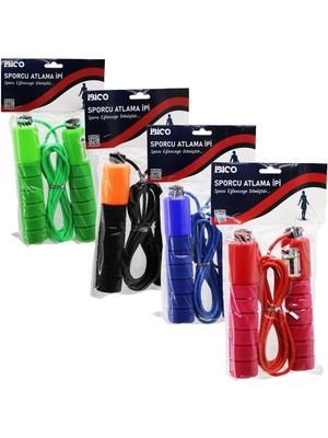 Store Mania Ieg™ Sayaçlı Renkli Silikon Ip Atlama Ipi Süngerli Renkli Plastik Tutacak ()