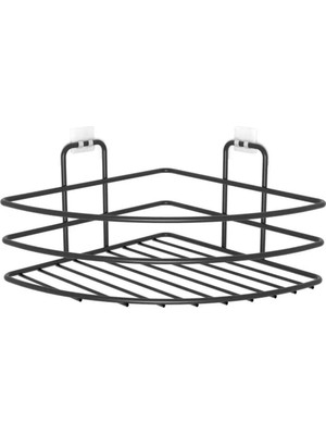 Store Mania Ieg™ Kendiliğinden Yapışkanlı Montaj Gerektirmeyen Tek Katlı Banyo Askı Köşe Şampuanlık