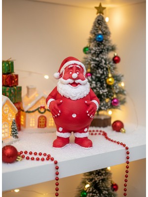 Noel Baba Figürü – El Boyaması Akrilik – Yılbaşı Dekoru (15 Cm)