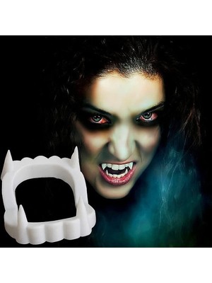 Store Mania Ieg™ Beyaz Renk Çift Damak Takma Vampir Dişi