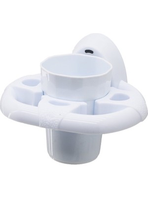 Store Mania Ieg™ Diş Fırçalık  Beyaz Plastik Yapışkanlı - Duvara Monte ()