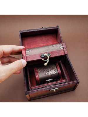 Store Mania Ieg™ Ahşap Deri sandık Kutusu