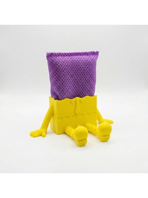 Atatuğ Hediyelik Eğlenceli Sünger Bob Tasarımlı Mutfak Süngerliği - Lavabo Kenarı Sünger Tutucu