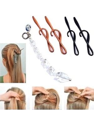 Store Mania Ieg™ Kolay Saç Toplama Örgü Yapma Tokası Saç Şekillendirme Seti ()