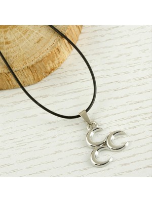 Store Mania Ieg™ 3 Hilal Metal Vinlex Deri Kolye