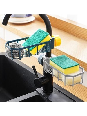 Store Mania Ieg™ Musluk Kenarı Plastik Süngerlik Sabunluk Mutfak Düzenleyici Sünger Sabun Mutfak Organizer