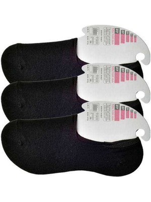 Store Mania Ieg™ Siyah Kadın Babet Çorap 3 Çift