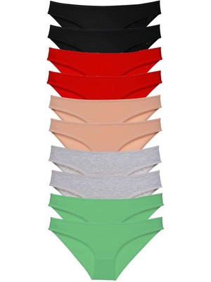 Store Mania Ieg™ 10 Adet Süper Eko Set Likralı Kadın Slip Külot 502