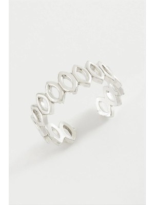 Store Mania Ieg™ Oval Zincir Desenli Metal Yüzük