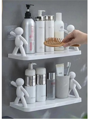 Store Mania Ieg™ 2 Adet Özel Raf Baharatlık -Makyaj Malzeme Rafı Kendinden Yapışkanlı Banyo Mutfak Organ