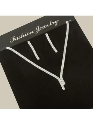 Store Mania Ieg™ Tamtur Baget Taşlı Lüks Set Kolye 4 mm