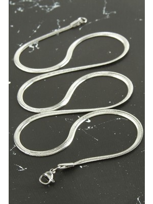 Store Mania Ieg™ Ince Italyan Zincir Çelik Kolye 45 cm