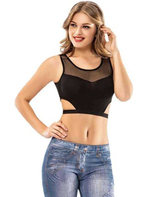 Store Mania Ieg™ Kota 2 Adet Siyah Tül Modelli Büstiyer