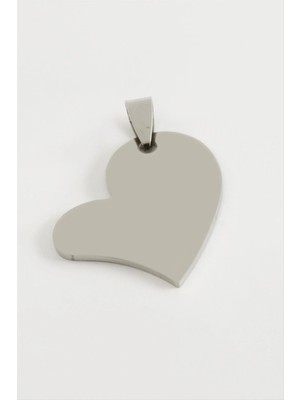 Store Mania Ieg™ Kalp Isim Yazılabilir Çelik Kolye Ucu 3 cm