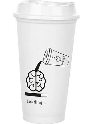 Store Mania Ieg™ Kahve Bardağı - Kapaklı Beyaz 473 ml