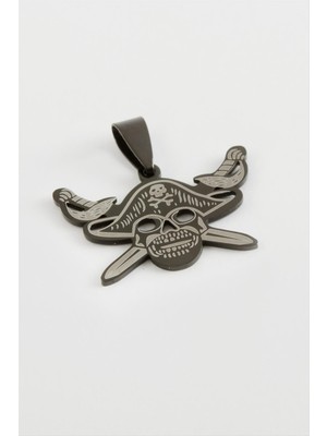 Store Mania Ieg™ Kılıç Kuru Kafa Çelik Kolye Ucu 3 cm