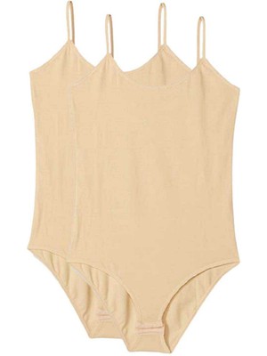 Store Mania Ieg™ 2 Adet Ip Askılı Kadın Çıtçıtlı Body Ten