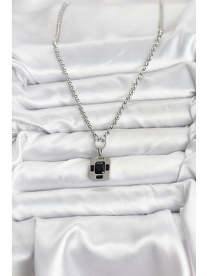 Store Mania Ieg™ 316L Çelik Zincir Gümüş Renk Vintage Model Kadın Kolye