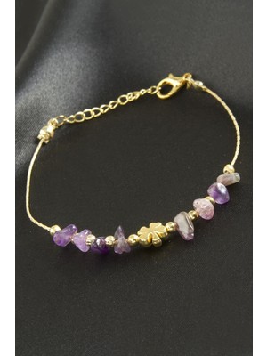 Store Mania Ieg™ Amatist Kırık Doğaltaş Bileklik