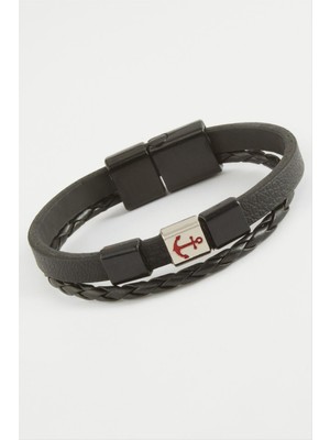 Store Mania Ieg™ Çapa Kaliteli Mıknatıslı Suni Deri Bileklik