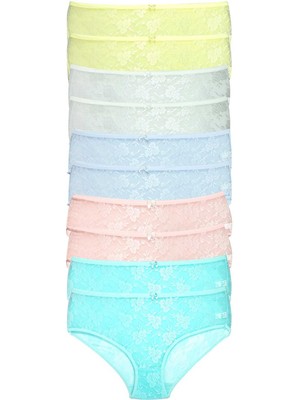 Store Mania Ieg™ 10 Adet Kadın Komple Tül Dantel Bato Külot