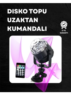 Store Mania Ieg™ Kompakt Tasarımlı, Döner Renkli LED Disko Topu - Ev ve Profesyonel Kullanım