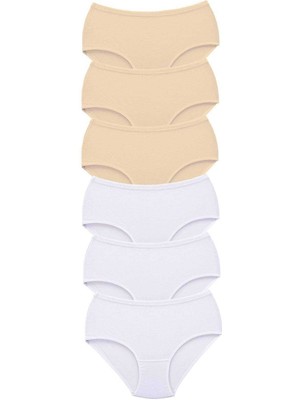 Store Mania Ieg™ 6 Adet Tutku Kadın Yüksek Bel Bato Kalın Lastik Külot S9