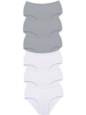 Store Mania Ieg™ 6 Adet Tutku Kadın Yüksek Bel Bato Kalın Lastik Külot S10