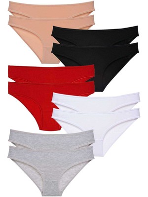 Store Mania Ieg™ 10 Adet Eko Set Likralı Kadın Slip Külot Çok Renkli
