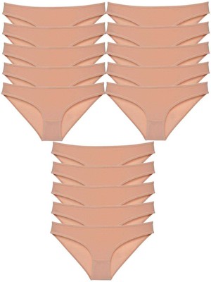 Store Mania Ieg™ 15 Adet Süper Eko Set Likralı Kadın Slip Külot Ten