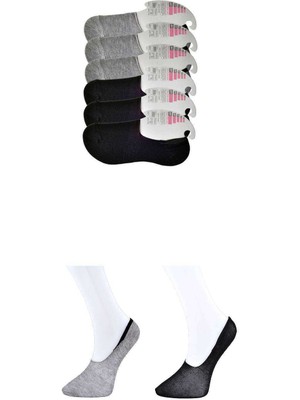 Store Mania Ieg™ Siyah ve Gri Kadın Babet Çorap 6 Çift