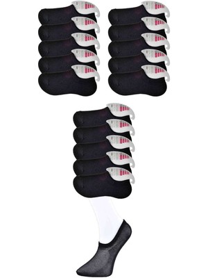 Store Mania Ieg™ Siyah Kadın Görünmez Çorap 15 Çift