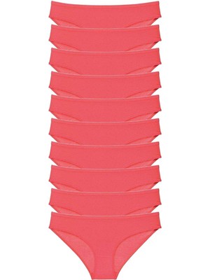 Store Mania Ieg™ 10 Adet Süper Eko Set Likralı Kadın Slip Külot Fuşya