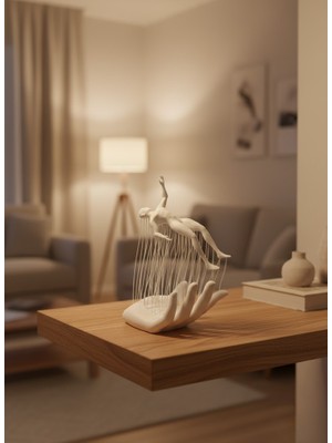 Store Mania Ieg™ El Insan Figürü Beyaz Modern Soyut Tasarım Salon ve Ofis Dekorasyonu