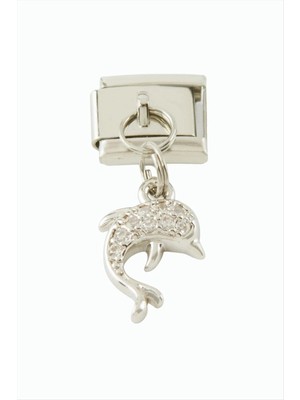 Store Mania Ieg™ Yunus Zirkon Taşlı Sallatılı Çelik Charm