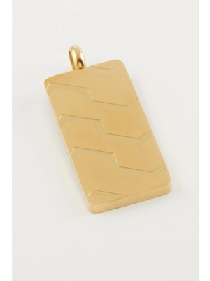 Store Mania Ieg™ Dikdörtgen Isim Yazılabilir Çelik Kolye Ucu 2,5*3,5 cm