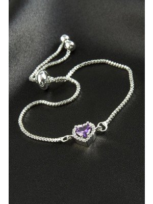 Store Mania Ieg™ Kalp Zirkon Taşlı Asansörlü Bileklik ( Ciddi Ilişki Bilekliği)