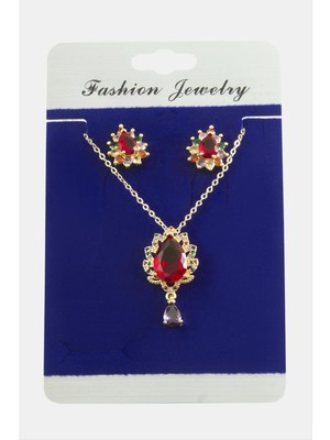 Store Mania Ieg™ Oval Zirkon Taşlı Set Kolye