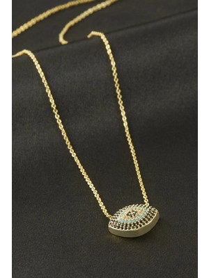 Store Mania Ieg™ Oval Zirkon Taşlı Kolye