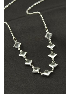 Store Mania Ieg™ Kare Kristal Taşlı Kolye