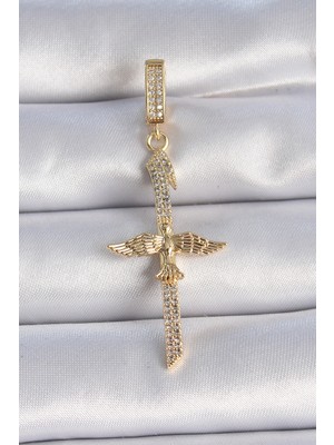 Store Mania Ieg™ Pirinç Gold Renk Zirkon Taş Detaylı Elif Model Anka Kuşu Figür Ajda Charm